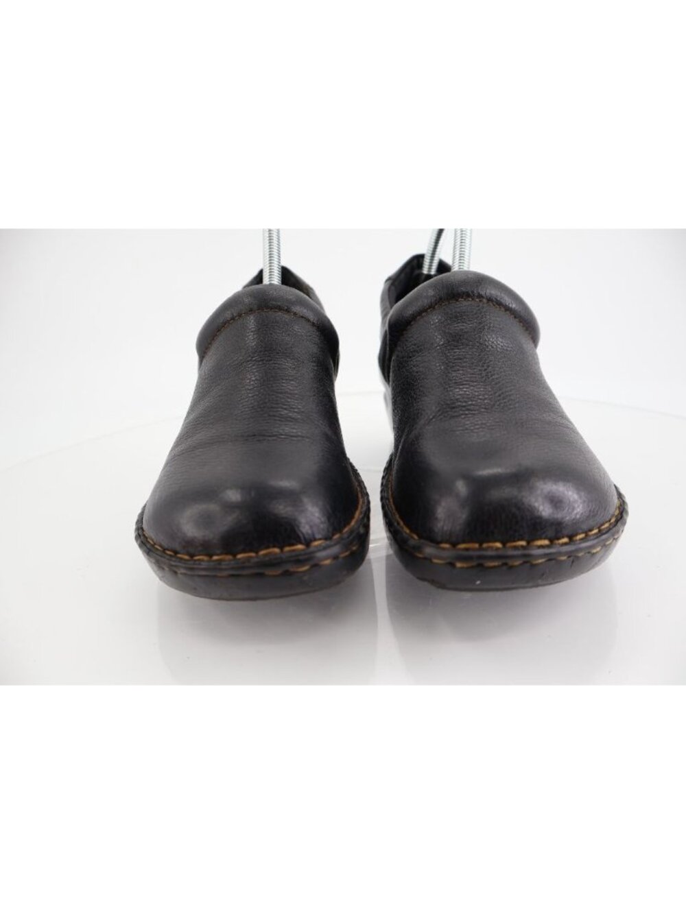 Born BOC Women's Peggy Clog Mule Size 9.5 Black Leather Slip On Comfy Shoes - Picture 3 of 14